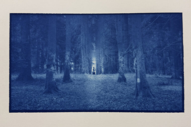 Diana the Huntress, cyanotype